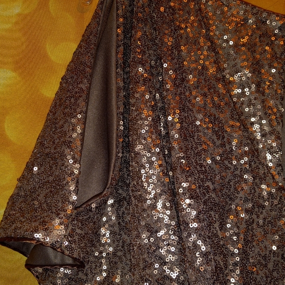 🤎💫 Copper Bling! Sequined dress and/or tunic with dolman slit sleeves. 🤎💫 - Picture 6 of 6
